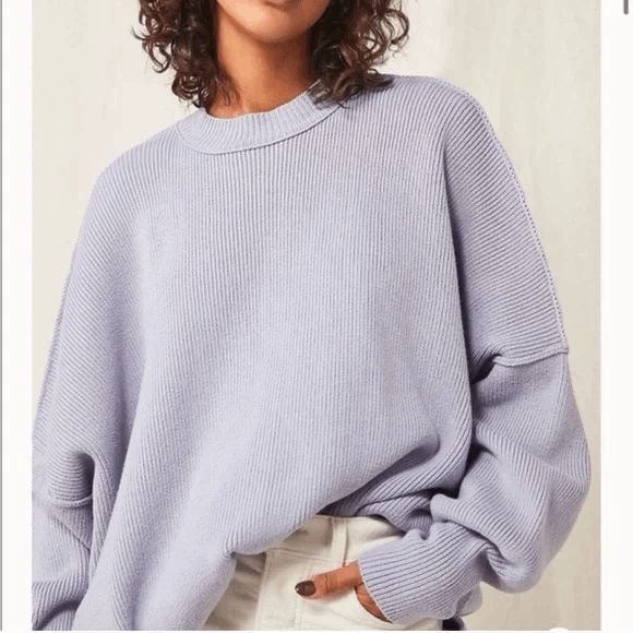Free People Lavender Purple Easy Street Tunic Sweater Women's Size Small - Picture 1 of 7